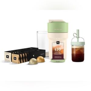 NIB NESPRESSO travel tumbler - BRAND NEW, NEVER USED. Mint green edition.